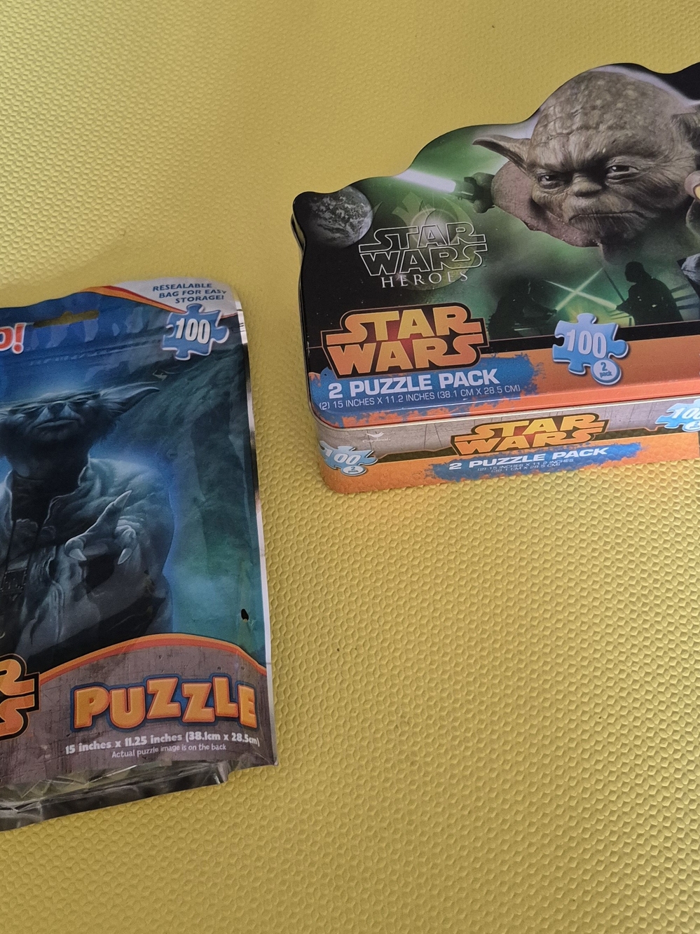 Star Wars Kids Puzzle Pack with Green Yoda and Orange Accents
